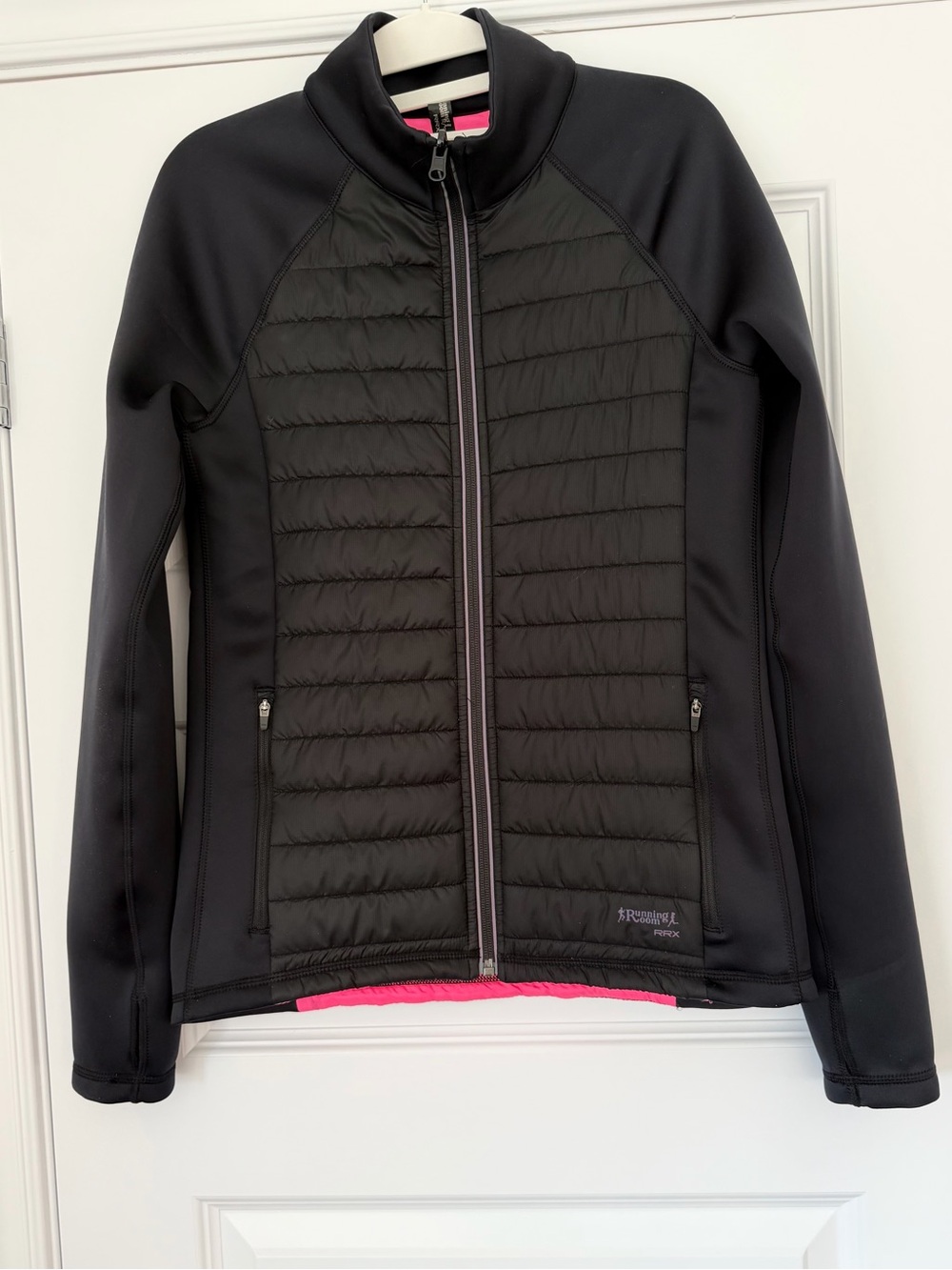 RUNNING ROOM RRX Women’s Reversible Jacket | Small | Black & Hot Pink